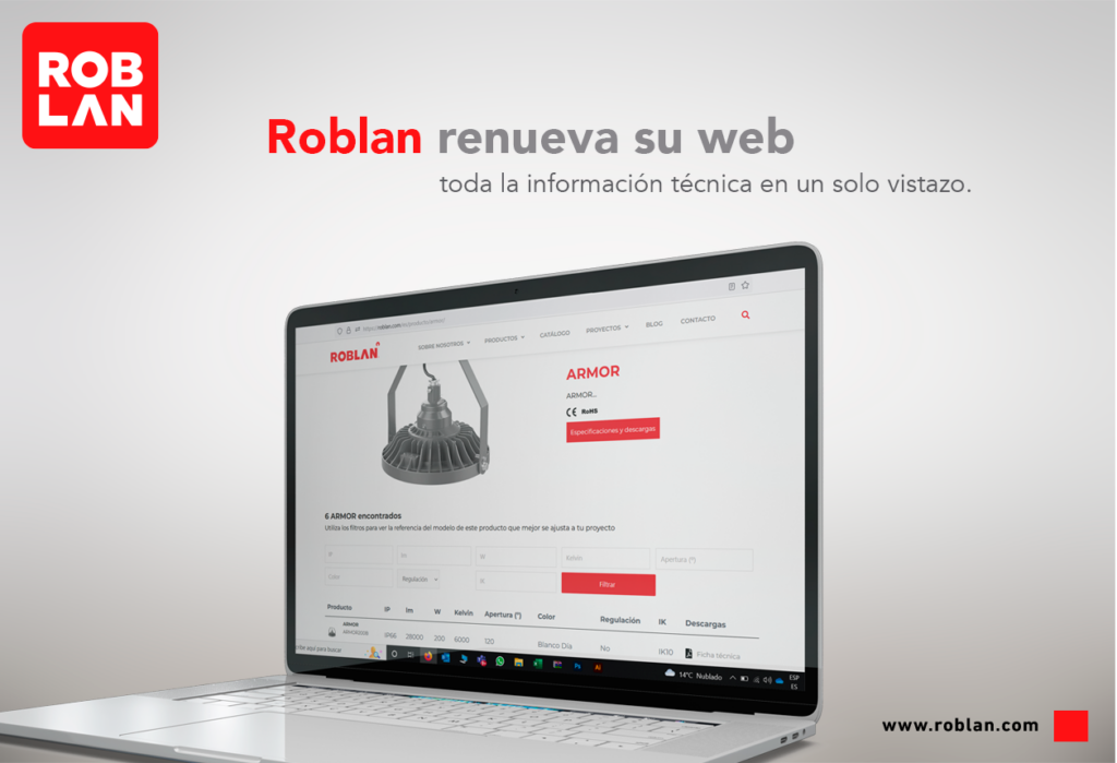 Nueva web de ROBLAN
