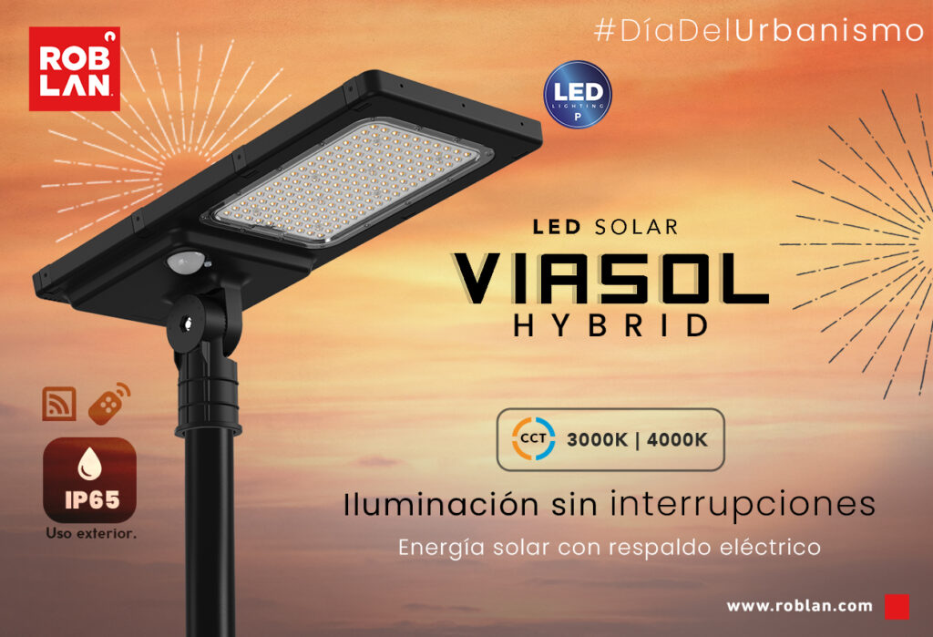 Led solar VIASOL HYBRID sostenible